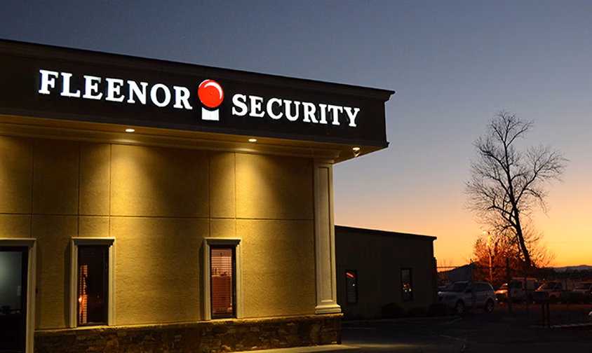 fleenor building exterior at night
