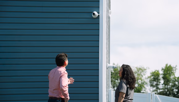 Fleenor employee checking a residential property.