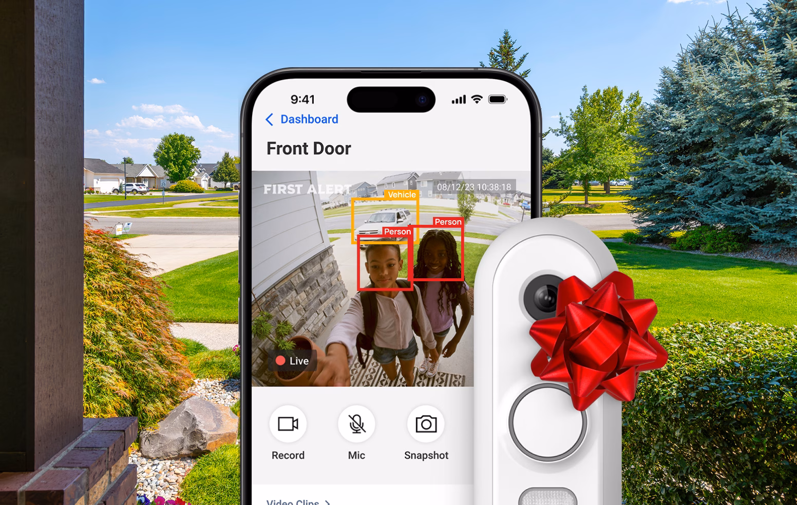 camera screen from doorbell